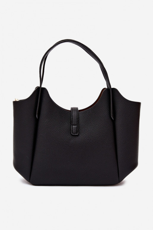 Bolso negro de piel sintética Toffee