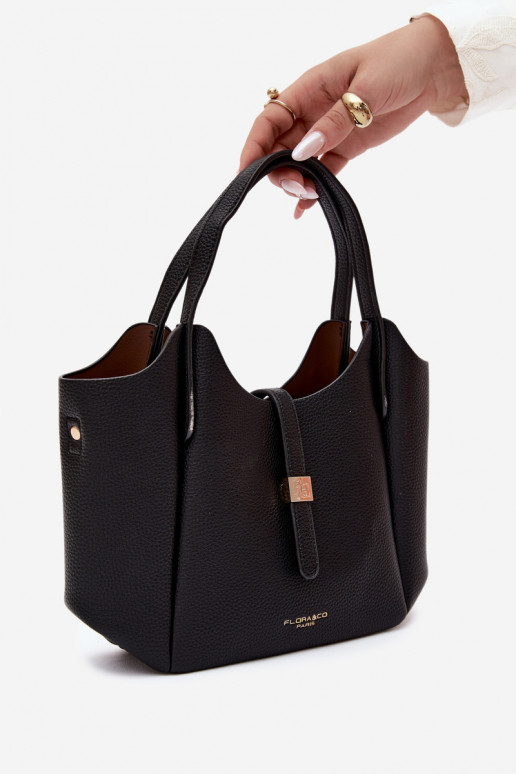 Bolso negro de piel sintética Toffee