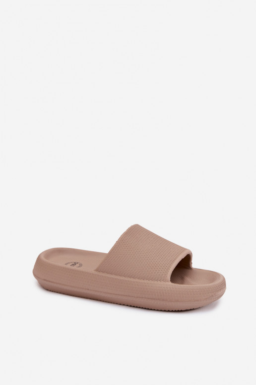 Zapatillas ligeras de espuma para mujer en suela gruesa color marrón Querceria