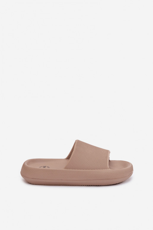 Zapatillas ligeras de espuma para mujer en suela gruesa color marrón Querceria