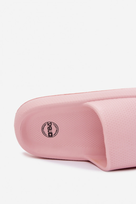 Zapatillas ligeras de espuma para mujer en suela gruesa color rosa Querceria