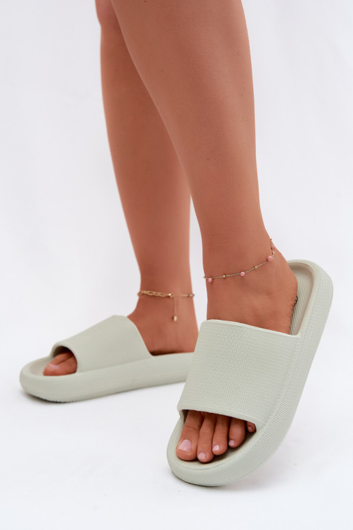 Zapatillas ligeras de espuma para mujer en suela gruesa color menta Querceria