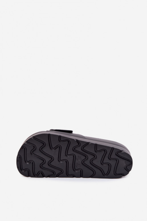 Zapatillas negras de mujer con plataforma y hebillas Caramel