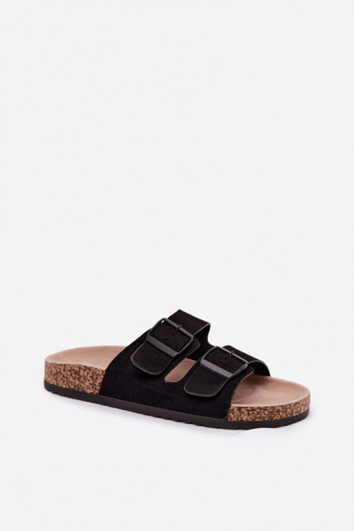 Zapatillas para mujer con hebillas en suela de corcho color negro Brooks