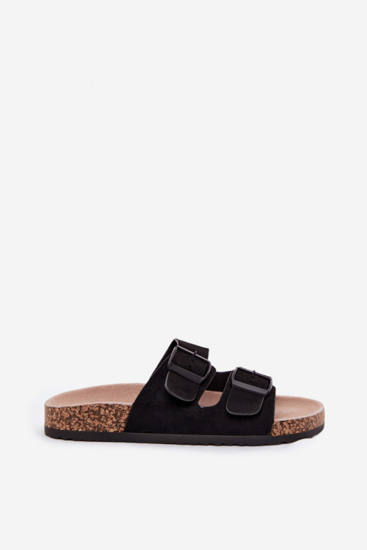Zapatillas para mujer con hebillas en suela de corcho color negro Brooks
