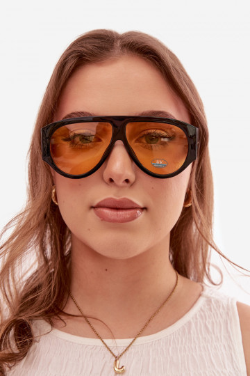 Gafas de sol para mujer en negro y amarillo 2