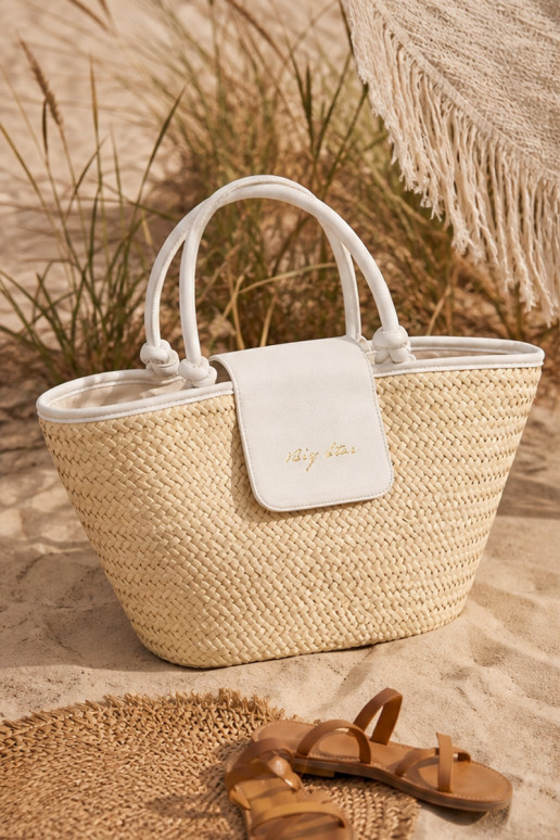 Bolso trenzado Big Star RR574214 en arena-blanco