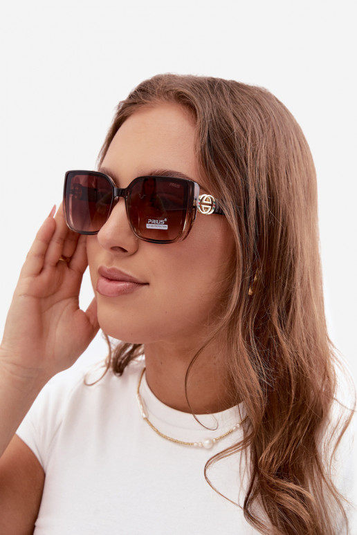 Gafas de sol con detalles decorativos en color marrón