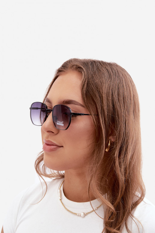 Gafas de sol con montura delgada UV 400 en color negro