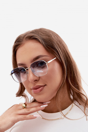 Gafas de sol con montura delgada UV 400 en color azul