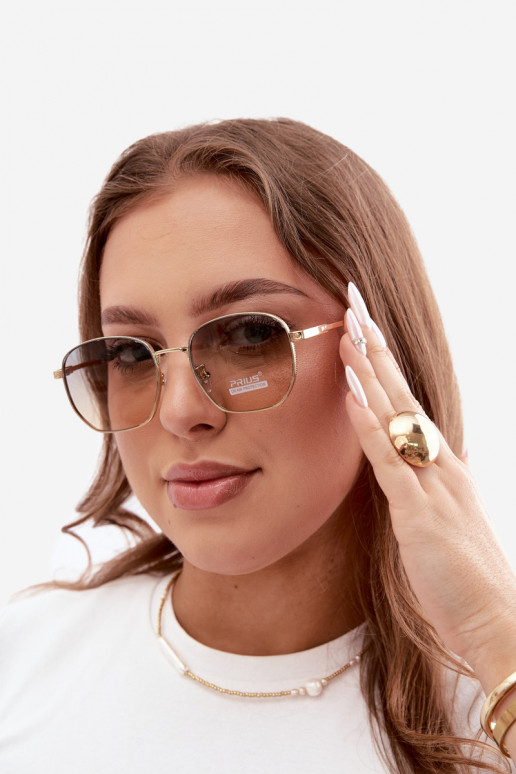 Gafas de sol con montura delgada UV 400 en color amarillo