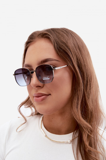 Gafas de sol con montura delgada UV 400 en color azul oscuro