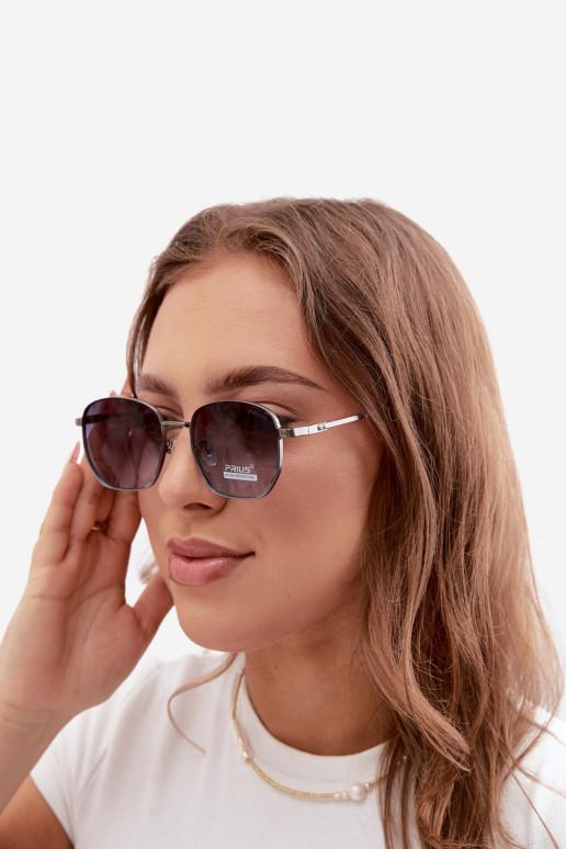 Gafas de sol con montura delgada UV 400 en color azul oscuro