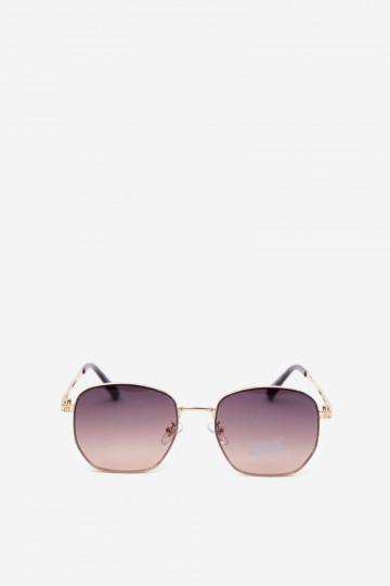 Gafas de sol con montura delgada UV 400 en color marrón 2