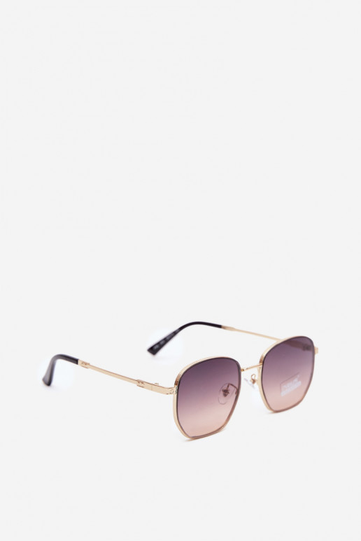 Gafas de sol con montura delgada UV 400 en color marrón