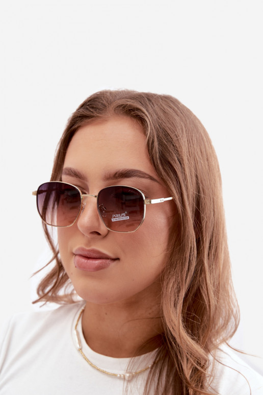 Gafas de sol con montura delgada UV 400 en color marrón