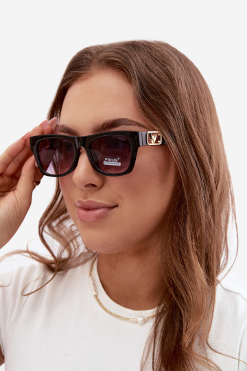 Gafas de sol de mujer con filtro UV en color negro
