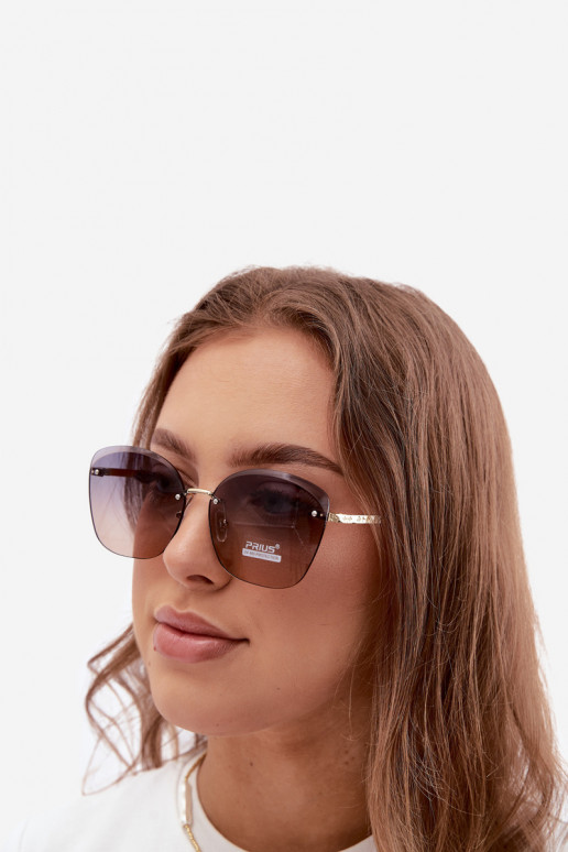Gafas de sol sin montura con filtro UV 400 color marrón oscuro