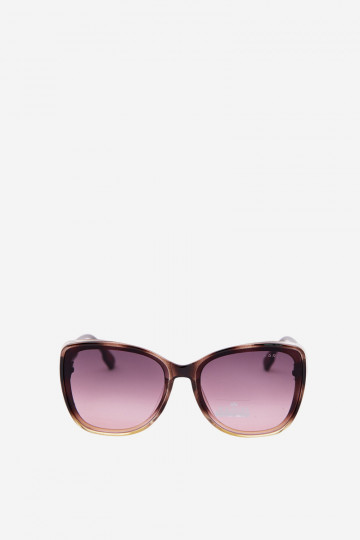 Gafas de sol de mujer tipo gato en color marrón-amarillo 2