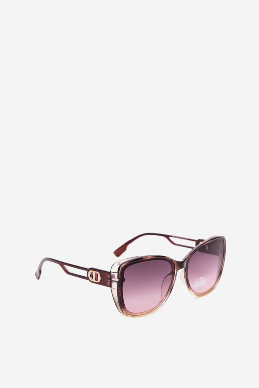Gafas de sol de mujer tipo gato en color marrón-amarillo