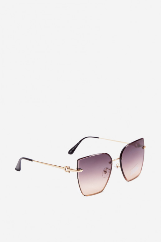 Gafas de sol sin montura tipo gato con filtro UV 400 en color marrón