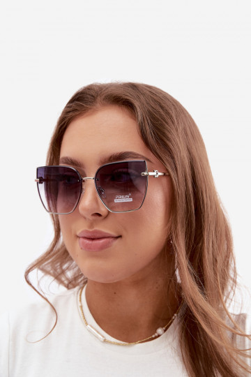 Gafas de sol sin montura tipo gato con filtro UV 400 en color azul oscuro