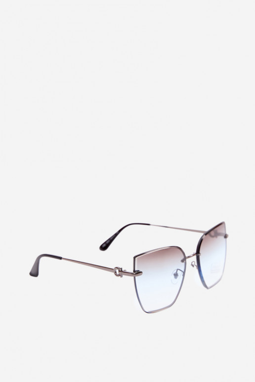 Gafas de sol sin montura tipo gato con filtro UV 400 en color azul