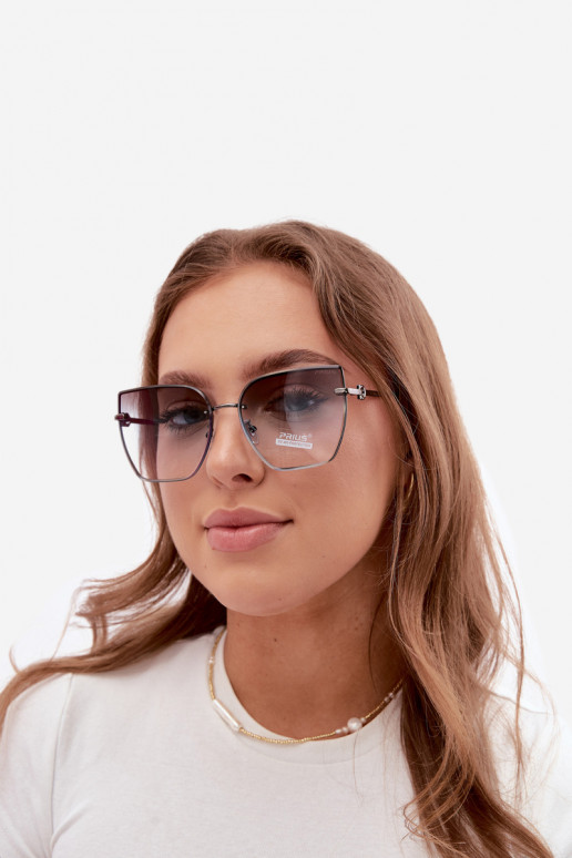 Gafas de sol sin montura tipo gato con filtro UV 400 en color azul