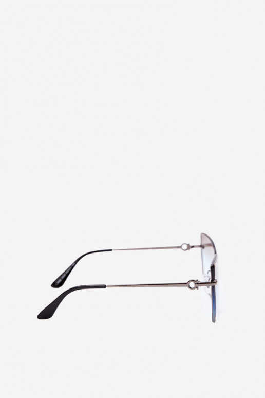 Gafas de sol sin montura tipo gato con filtro UV 400 en color azul