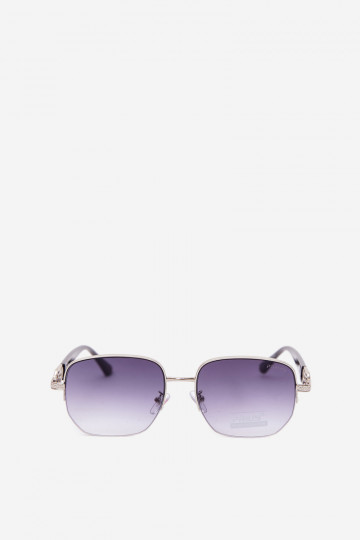 Gafas de sol con montura delgada y filtro UV en color gris-negro 2