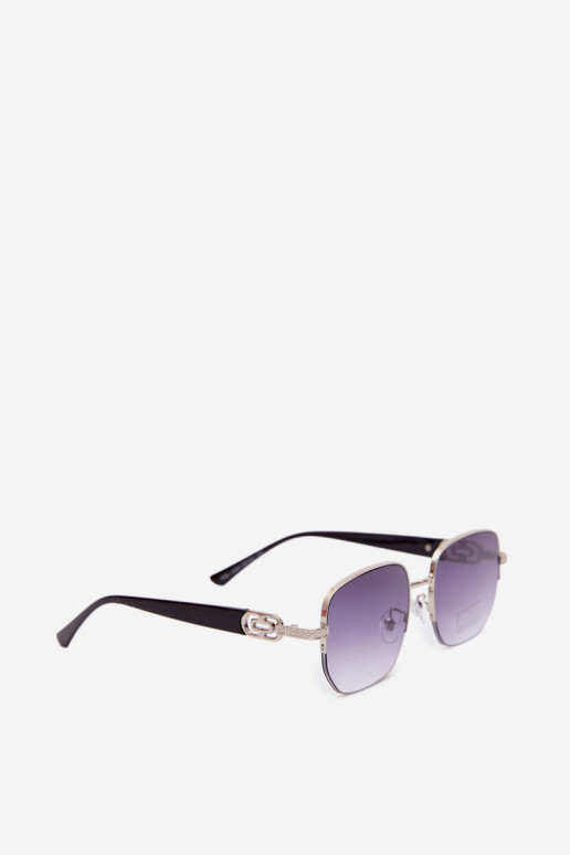 Gafas de sol con montura delgada y filtro UV en color gris-negro