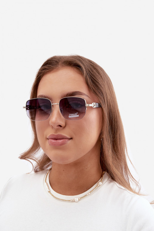 Gafas de sol con montura delgada y filtro UV en color gris-negro