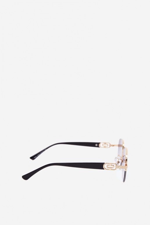 Gafas de sol con montura delgada y filtro UV, dorado-negro