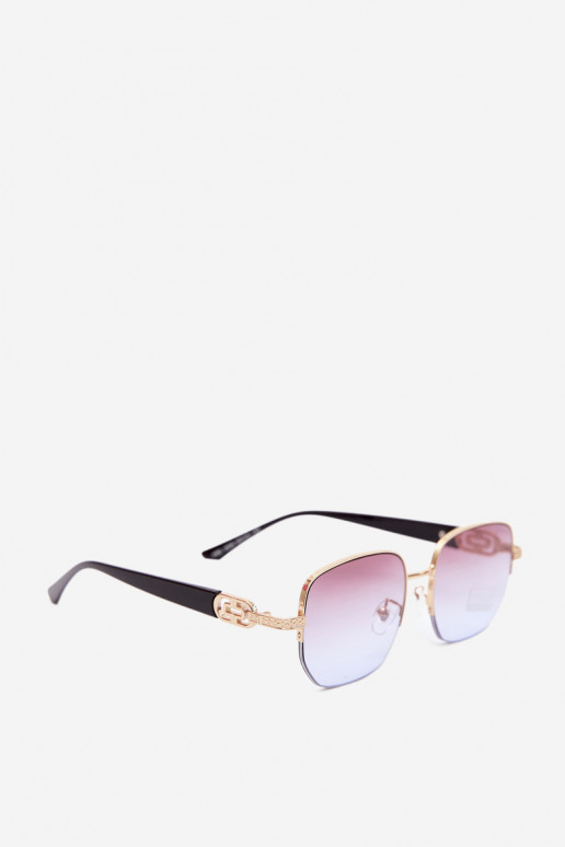 Gafas de sol con montura delgada y filtro UV, morado