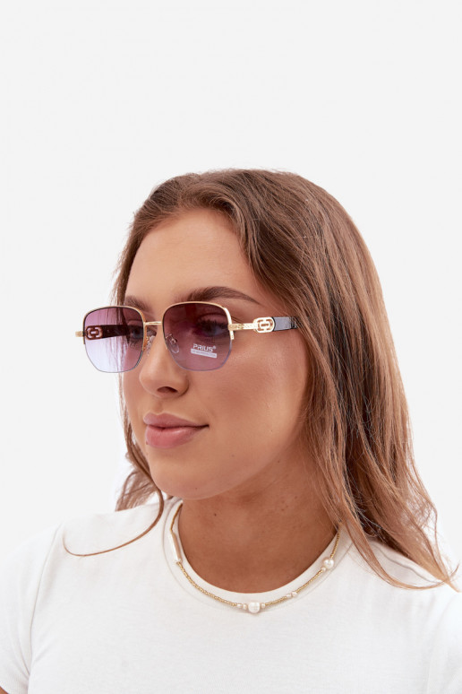 Gafas de sol con montura delgada y filtro UV, morado