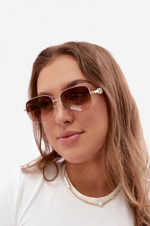 Gafas de sol con montura delgada y filtro UV, rosa