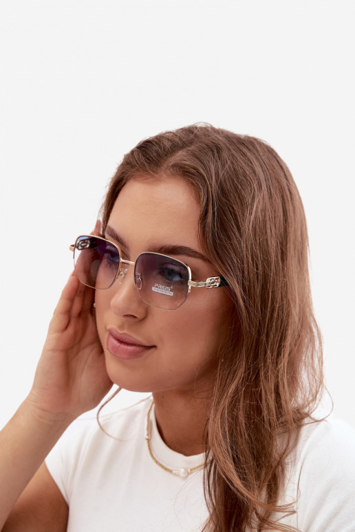 Gafas de sol con montura delgada y filtro UV, azul