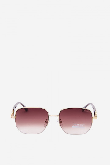 Gafas de sol con montura delgada y filtro UV, marrón 2
