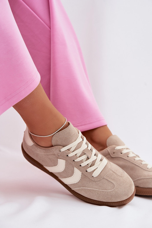 Zapatillas beige para mujer de ante sintético Jesavella