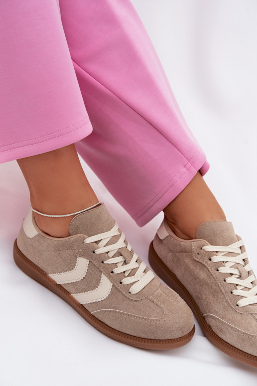Zapatillas beige para mujer de ante sintético Jesavella