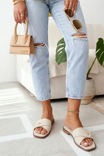 Zuecos elegantes marrones para mujer con adorno Prudence 2