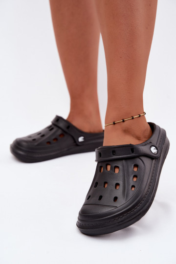 Zuecos ligeros para mujer negros Cobble 2