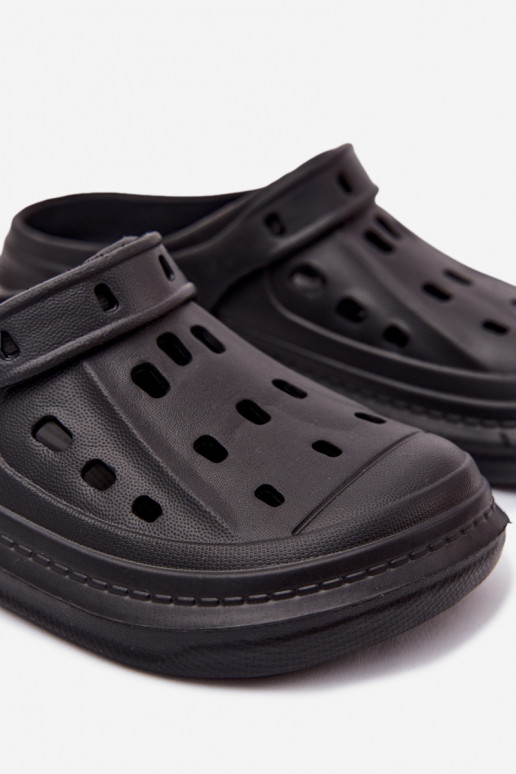Zuecos ligeros para mujer negros Cobble