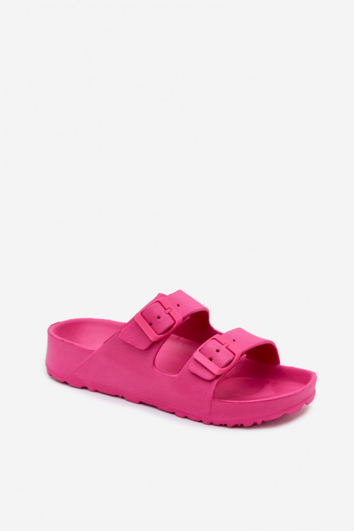 Zuecos ligeros para mujer rosas con hebillas Calico
