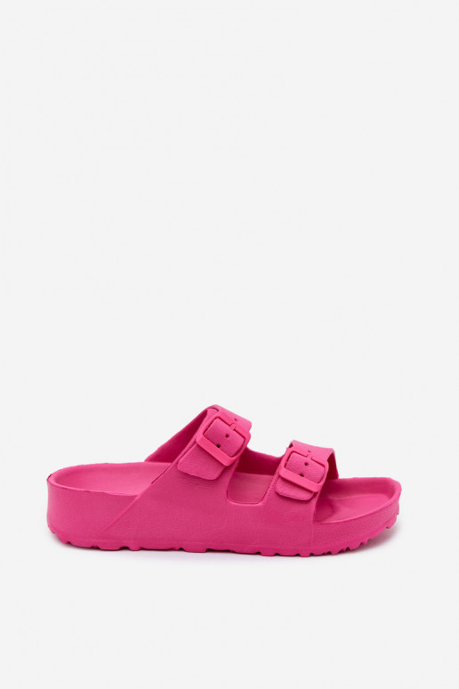 Zuecos ligeros para mujer rosas con hebillas Calico