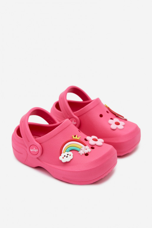 Zuecos ligeros para niños rosas con hebillas LEMIGO LUPO