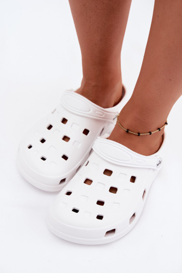 Zuecos ligeros para mujer blancos LEMIGO 806