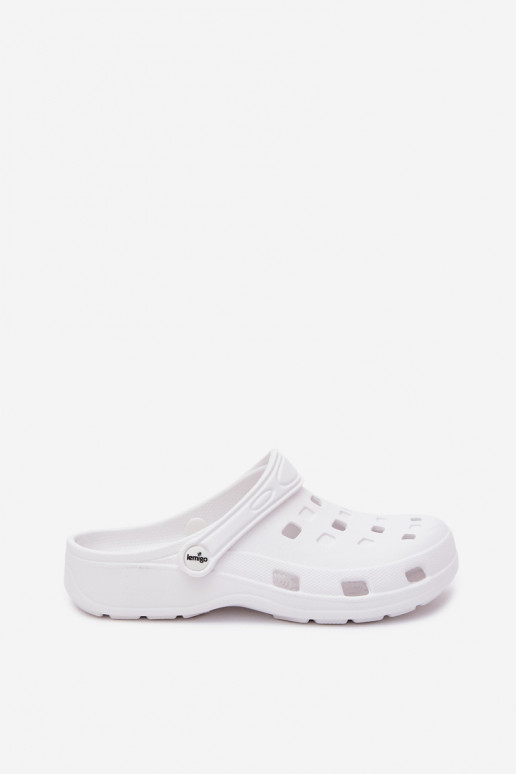Zuecos ligeros para mujer blancos LEMIGO 806
