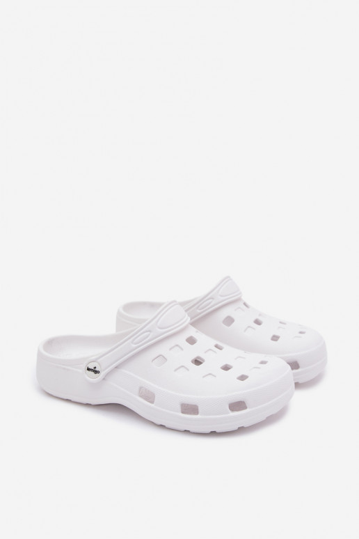 Zuecos ligeros para mujer blancos LEMIGO 806