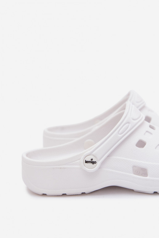 Zuecos ligeros para mujer blancos LEMIGO 806